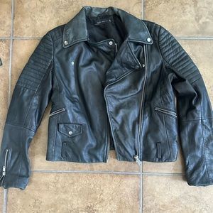Zara faux leather biker jacket